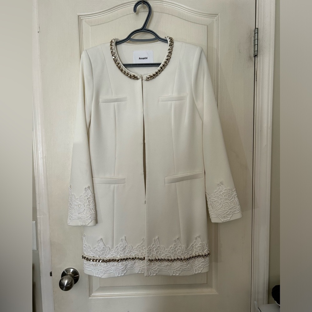 Annakiki Long Blazer with Chain Details
